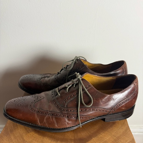 Cole Haan Nike Air Leather Wingtip Loafer Oxford Color Mahagony 12M Style C08354 - Picture 7 of 13